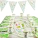 Yoodelife Party Plates Cups Dinosaur Party Supplies for Birthday Baby Shower Dinosaur Themed Party Decoration, Serve 12