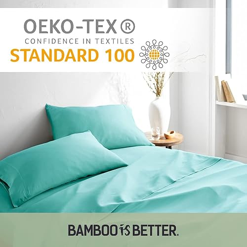 Miniatura 7 de Bamboo is Better Bed Sheets, King Size  Luxury 100% Viscose Made from Bamboo Bedding Set  4 Piece Fitted Sheet Set  Bamboo Viscose Sateen Cooling