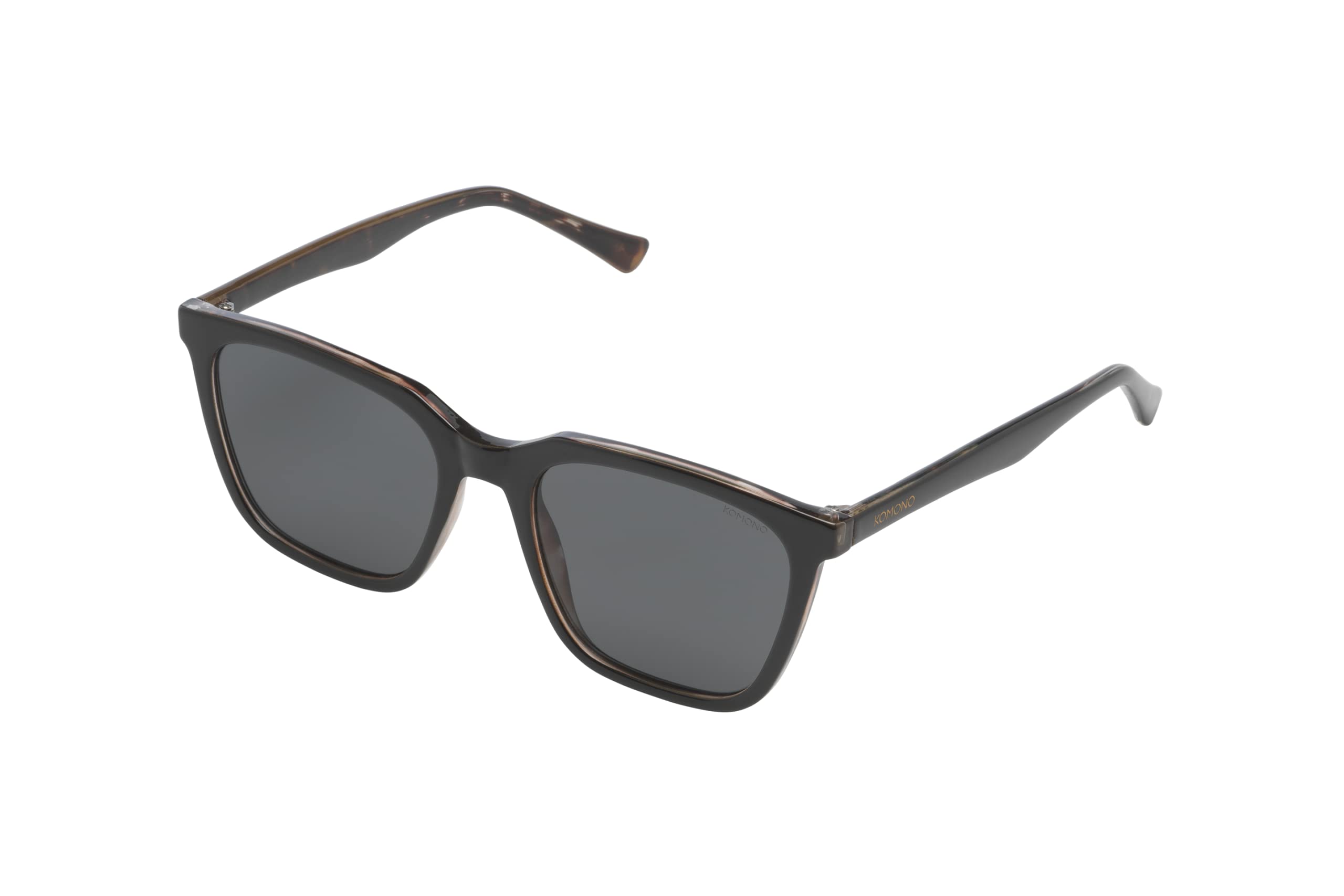 KOMONO Jay Lunettes de soleil unisexes carrées en Bio-Nylon pour homme et femme avec protection UV et verres résistants aux rayures