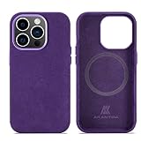 AKANTRA Alcantara Case for Apple iPhone 14 Series, Handmade Fully-Wrapped Synthetic Suede Cover, Com