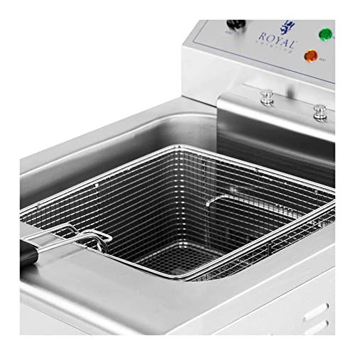 Royal Catering Elektro-Fritteuse mit Unterschrank Kapazität 16 L 5000 W Ablasshahn Kaltzone Fritteuse Gastro Kaltzonen Fritteuse – Bild 5