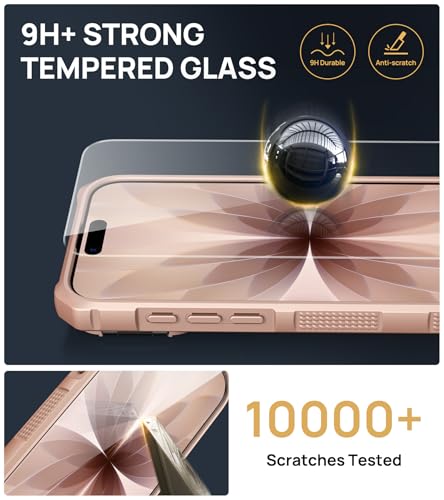 Image of SSLOTSCASE for iPhone 17 Case with 2X Screen Protector, Rose Gold