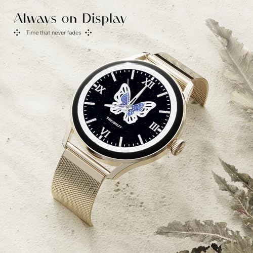 Image of Fire-Boltt Glitz Women Smart Watch with 1.19 inch AMOLED Display, Bluetooth Calling, Rotating Crown, Always On Display, 1000 Nits Brightness, IP68 Waterproof Ivory Mist