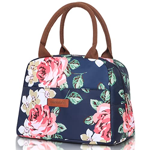 Minicoco Insulated Lunch Bag, Portable, Leak-Proof Lunch Organizer for Women Men, Children & Adults, Front Pocket, Thermal
