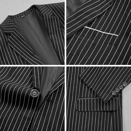 Men's 4 Piece 1920s Suit One Button Vintage Suit,Jacket Vest Pants with Hat3