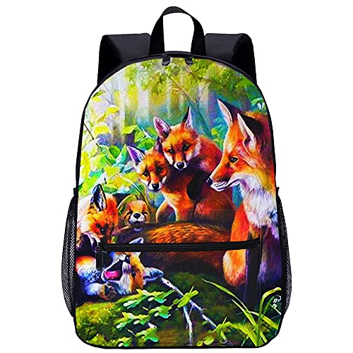 Mochila Fox Sports con estampado 3D gran capacidad y ergonomía para adolescentes