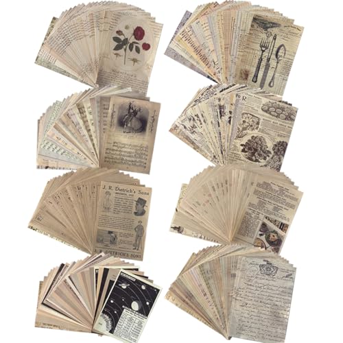 SUPJESWEK 240 Sheets Collage Material Vintage DIY Scrapbook Paper Journaling