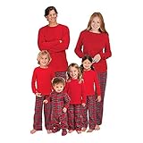 【Material】Hecho de material de alta calidad, este pijama es una superficie cómoda y transpirable y una sensación suave, ideal para llevar puesto el pijama en casa todo el tiempo y la parte superior de manga larga y pantalón largo con cinturilla elástica Ideal para Navidad todos los días.