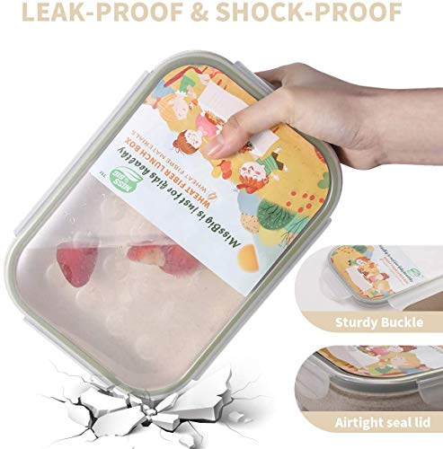 Bento Box,Miss Big Bento Box For Kids,Ideal Leak Proof Lunch Box Kids,Mom’s Choice Kids Lunch Box, No Bpas And No Chemical Dyes,Microwave And Dishwasher Safe Lunch Containers(White) #TOP2