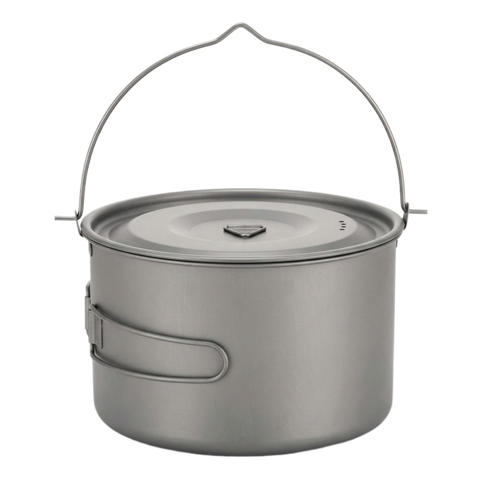 Generisch Compatible con Olla Colgante for Acampar, 1,25 L, 8L, 3L, Cocina al Aire Libre Tapa, asa Plegable, mochilero, fogata de Picnic