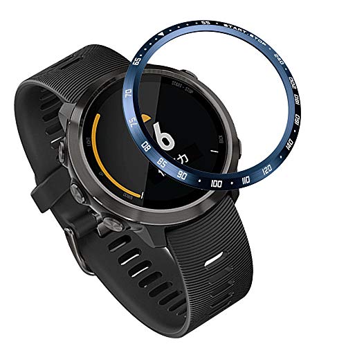 Preisvergleich Produktbild Mypace2 Lünettenring Kompatibel mit Garmin Forerunner 645 Uhr, Rostfreier Stahl Klebstoffabdeckung Anti Scratch Lünettenabdeckung Klassisch Metall Uhrenring Lünette Ring Fall für Männer Frauen