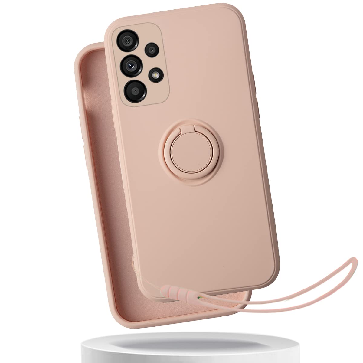 Amazon | 適用 Galaxy A53 5G ケース リング ストラップ付き シリコン
