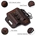 Gentlestache Multitool Belt Sheath, EDC Leather Belt Organizer, Flashlight Holder, Pen Holder and Keychain Clip, Practical EDC Pouch for Men Dark Brown