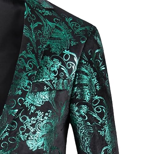 Men's Formal Slim Fit Button Suit Jacket Vintage Sequins Sport Jackets Party Wedding Tuxedo Blazer4