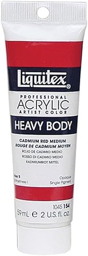Liquitex Soft Body - Colores acrílicos profesionales - Rojo cadmio mediano - Tarro de 32 onzas