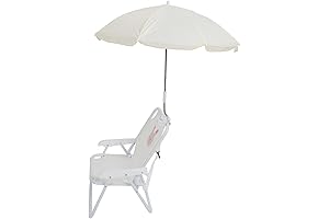 Cute Cartoon Animal Print Baby Beach Chair with Umbrella