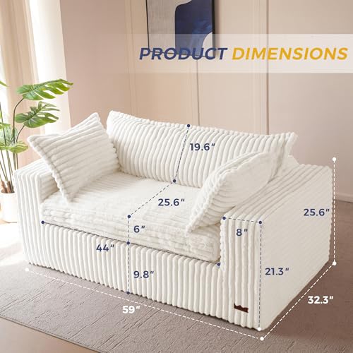 Save 66% on MAXYOYO 59" Bean Bag Sofa Couch - No Assembly