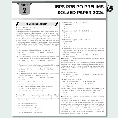 Image of PW 20 Yearwise IBPS RRB PO & Clerk Prelims & Mains Previous Years' Solved Papers PYQ (2024-2020) For Exams 2025-26 | Officers Scale-l & Office Assistants | 10 Online Mock Tests