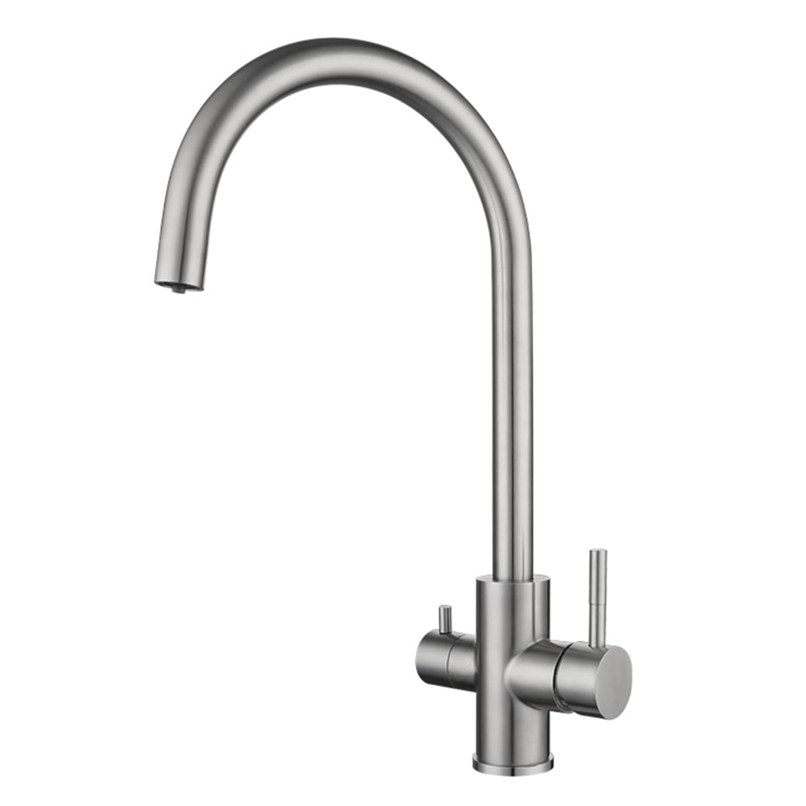 Robinet cuisine 3 voies inox brossé LWX idéal pour préparer le thé et cuisiner sain