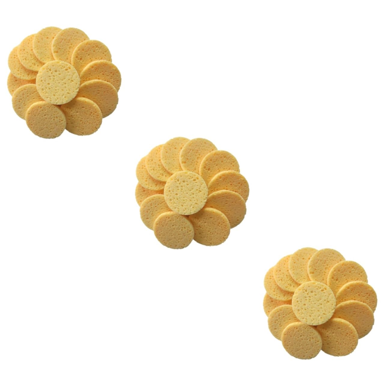 DOITOOL 3er-set Wattepads Für Gesichts-make-up-entferner-pads Runde Schwämme 100 X 8 Mm Sanfte Gesichtsreinigungsquaste Für Verschiedene Hauttypen 20 Stück * 3