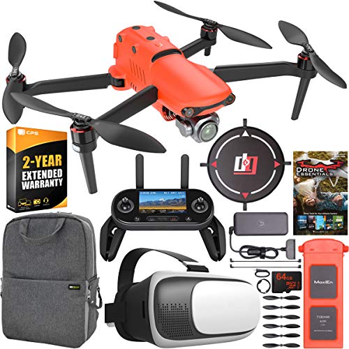 Autel Robotics EVO 2 Pro Drone Folding Quadcopter with 6K HDR Cinematic Video and Mapping EVO II Pro On The Go Extended Warranty Bundle with OLED Remote Control + FPV VR Pilot Headset + Software Kit