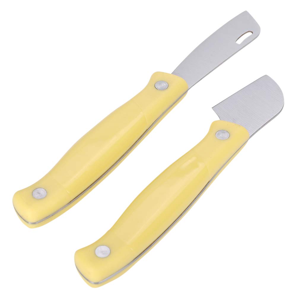 Ensemble de couteaux de greffage en acier au carbone, couteau de taille, greffage de semis, lame droite et incurvée pour arbres fruitiers, outils pour plantes, 2 paquets
