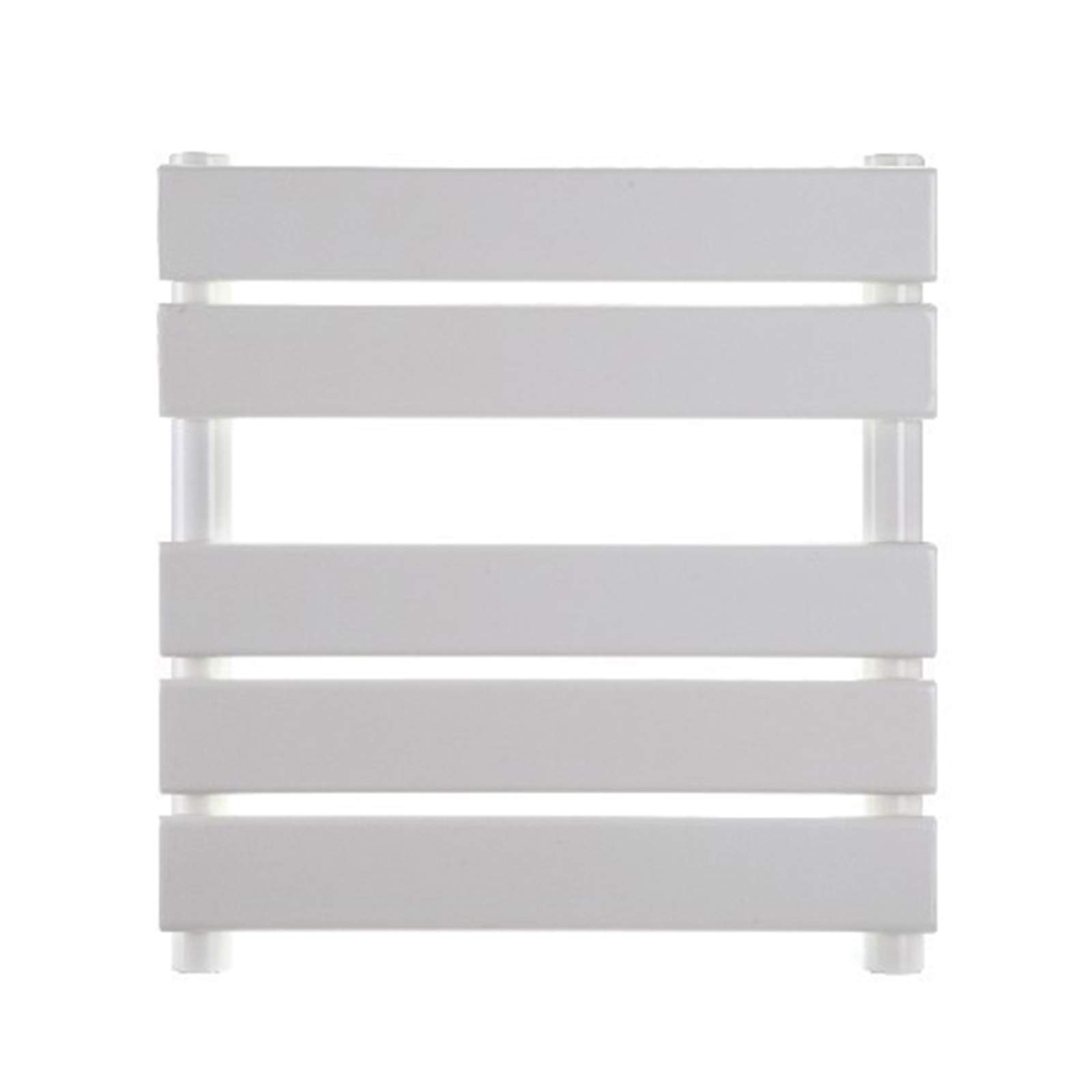 Electric Towel Warmer 5 Flat Bar Towel Dryer Wall-Mounted Plug-in Bath Towel Heater White for Bedroom, Kitchen, Bathroom