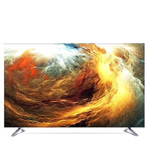 Generico Custodia Protettiva TV Impermeabile Personalizzato 19 "- 80" 22 pollici da 75 Cover decorativo per cappa per schermo TV PC Nebulosa Universo impermeabile Viola blu verde(3,27")