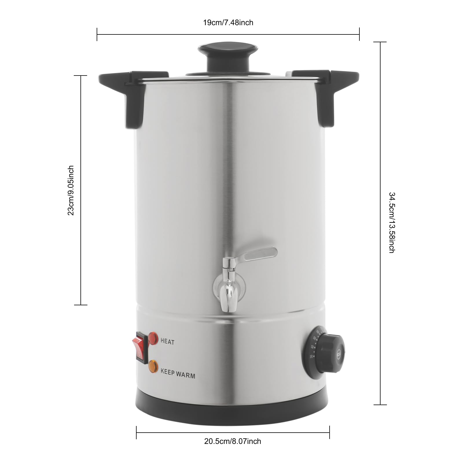 Elektryczny garnek do topienia wosku, z regulacją temperatury (86-230°F), 1800 W, do produkcji świec zapachowych