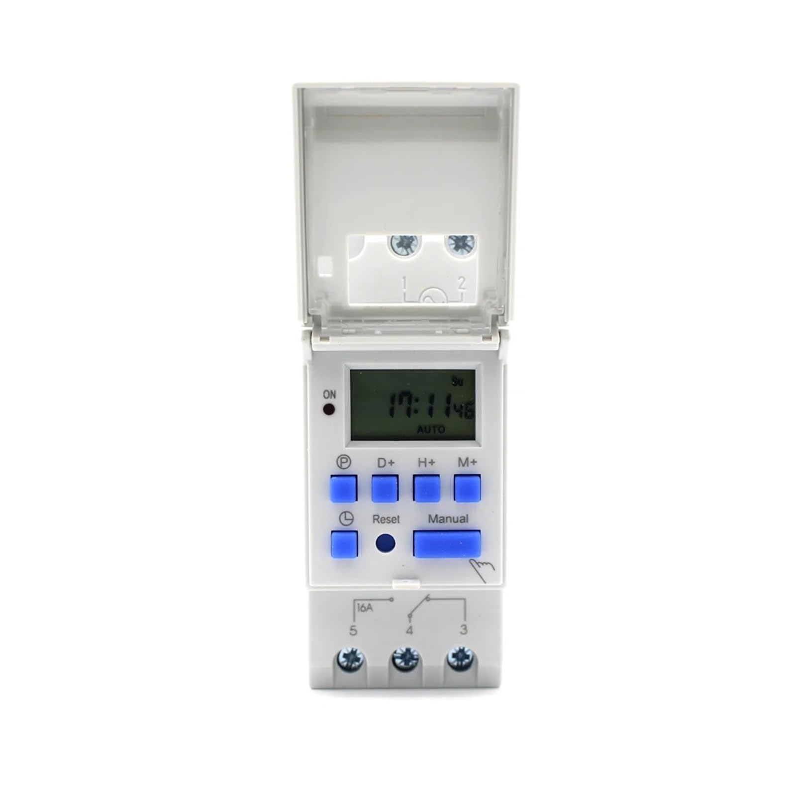 Relè Timer programmabile LCD settimanale 16A 220VAC Interruttore Timer Digitale Montato su Guida DIN