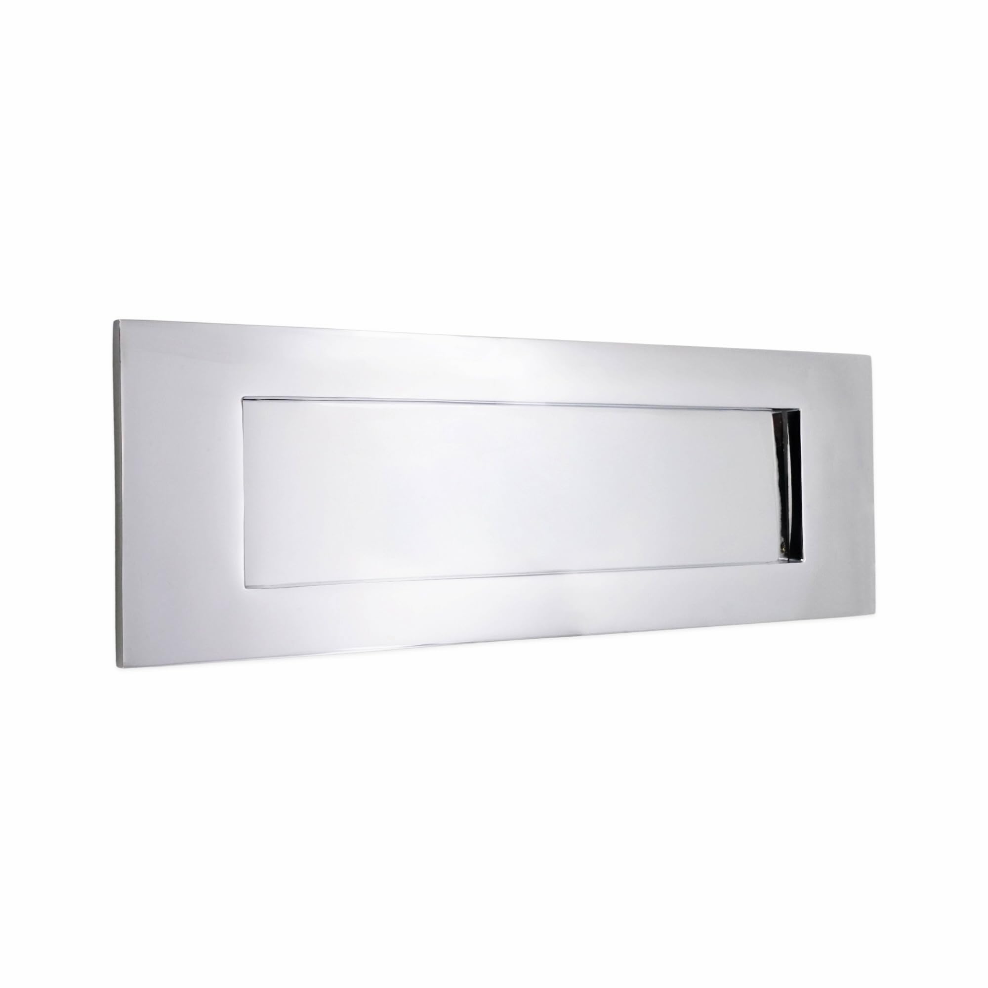 Piatto tradizionale in ottone massiccio vittoriano con molle, 25,4 cm o 30,5 cm, cromato lucido (30,5 x 10,2 cm)