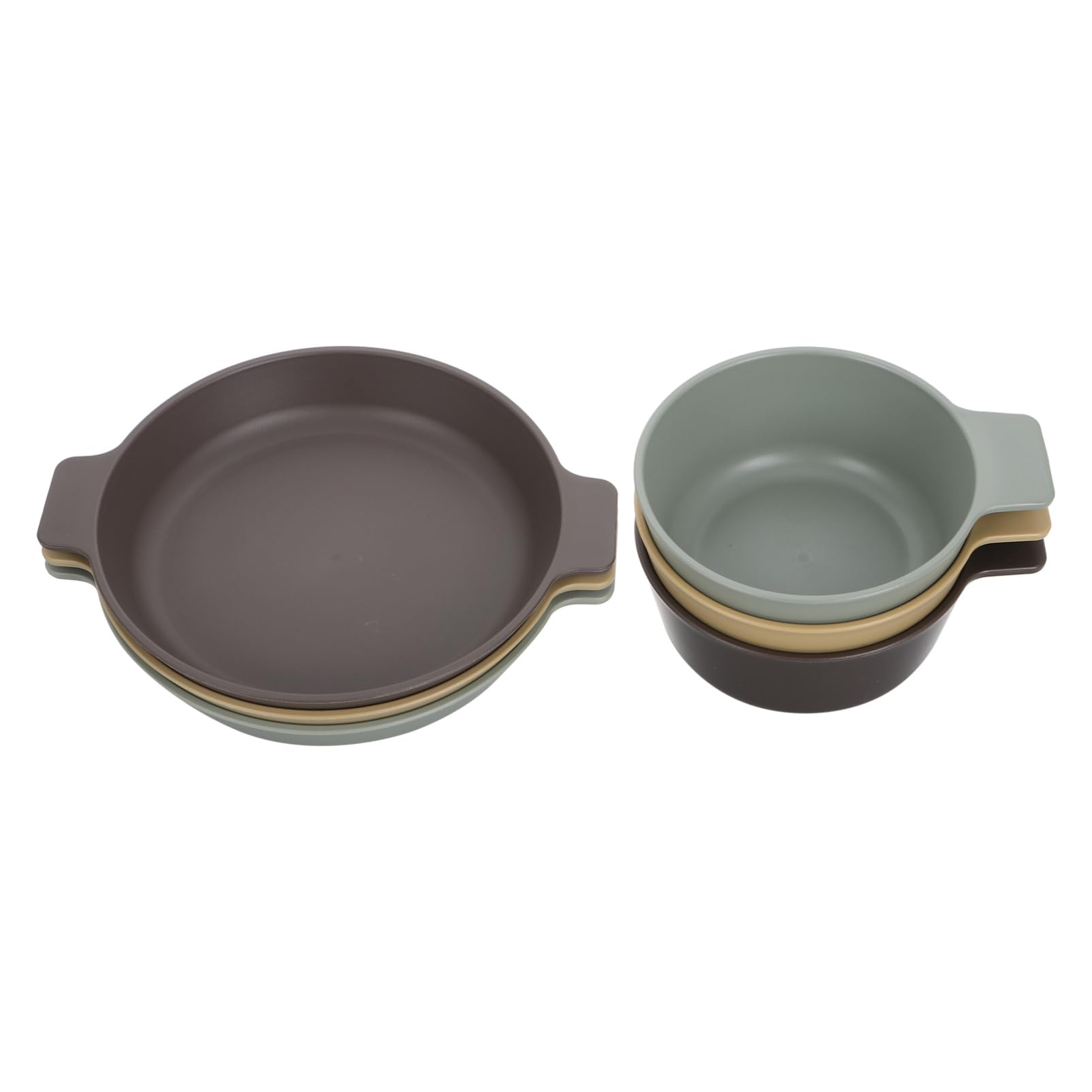 Balacoo Outdoor Dinnerware Sets 1 Set Plastic Plates Bowls Unbreakable Camping Dinnerware for Boys and Girls Lightweight Picnic Tableware