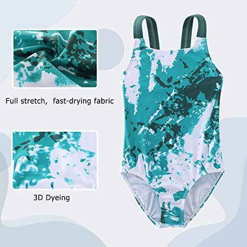 Image of Girls One Piece Swimsuits Halter Bathing Suits Summer Swimwear 3-16 Years