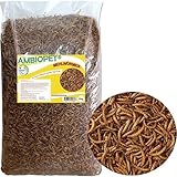 Naturprodukt Ambiopet 5 kg Mehlwürmer getrocknet für Nager Vögel Reptilien Fisch Igel auch Koifutter