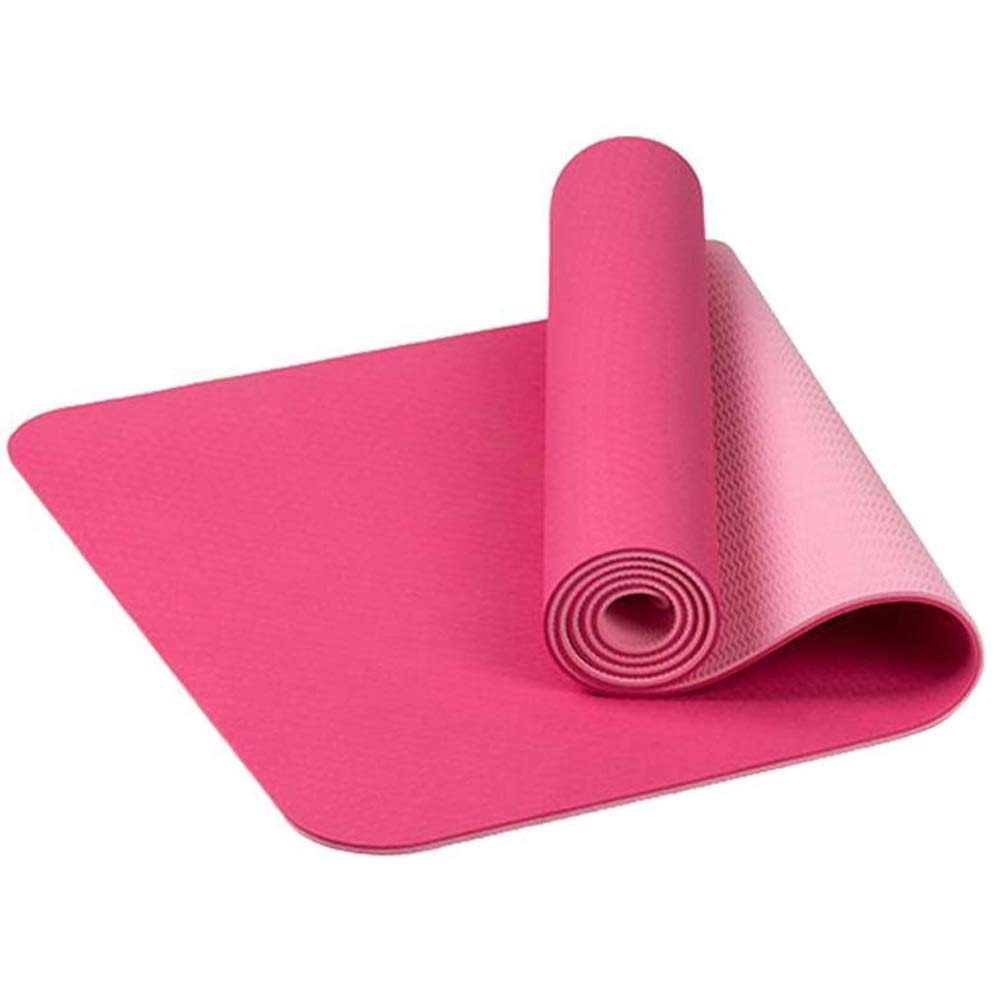 H-XXC Yoga Mat TPE Eco Friendly no Slip Mat de Ejercicio físico, el Yoga al