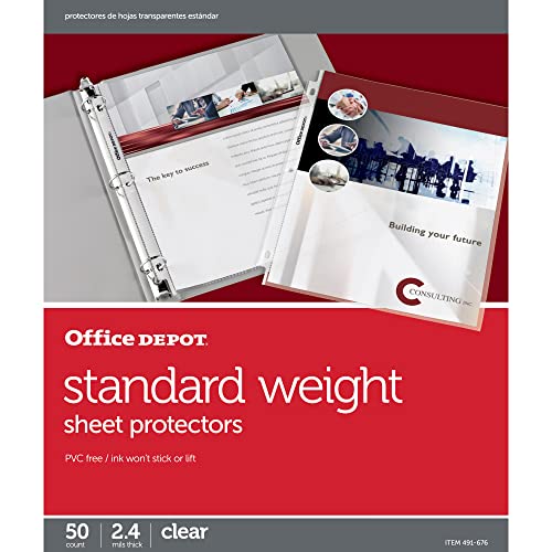 Protectores de hojas transparentes para evitar manchas en documentos tamaño carta Office Depot