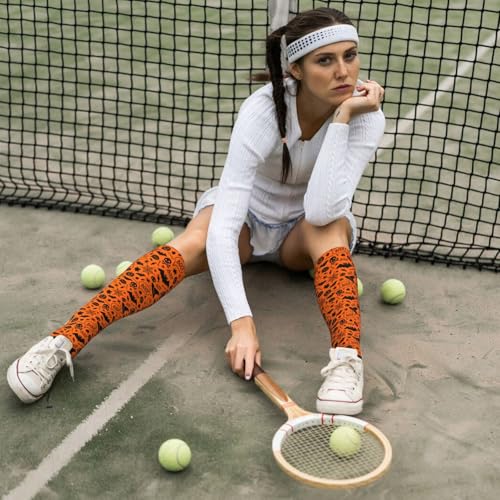Image of Knee High Socks for Women Girls Fashion Women's Festival Stockings for Casual Running Work Travel