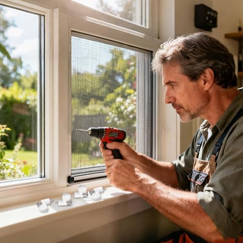 Sujetadores para mosquiteras de 1 cm que aseguran un cierre firme en puertas y ventanas 3