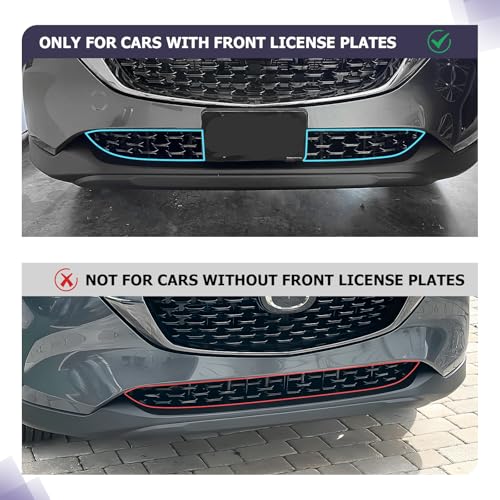 Image of LUWU Front Grill Mesh Compatible With 2022 2023 2024 2025 Mazda CX-5 Front Mesh Grill Inserts Trims Front Mesh Grille Cover Guard for 2024 2025 Mazda CX5 Car Exterior Accessories ABS Material, 2PCS