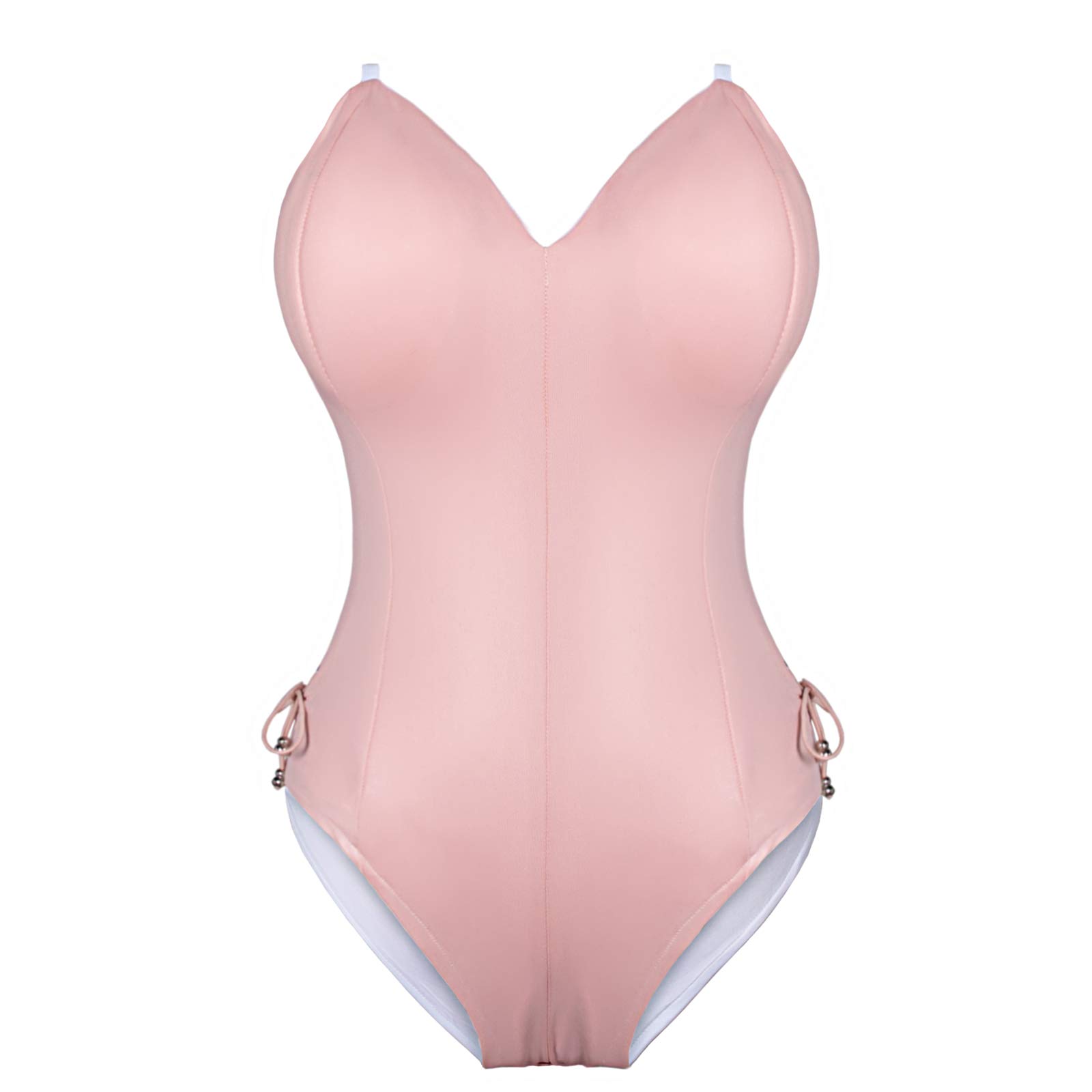 Womens Bunny Costume Girl Suit Senpai Cosplay Anime Role Costume One Piece Bodysuit Stockings Set: 3X-Large Pink-removable Padded