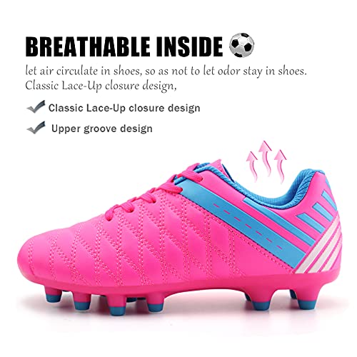 Brooman Kids Athletic Soccer Cleats Boys Girls Outdoor Firm Ground Football Shoes thumb #1