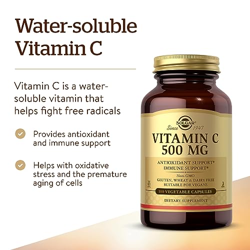 Solgar Vitamin C 500 mg, 100 Vegetable Capsules - Overall Health - image 3