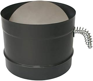 6DBK-DS 6 in. x 5 in. Single-Wall Chimney Stove Pipe Damper Improved Burn Efficiency