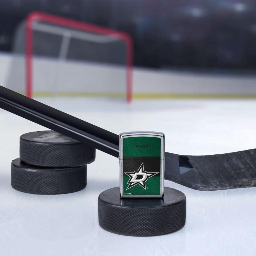 Zippo Lighter - Personalized Customize Message Engrave on Backside for Dallas Stars NHL Team 48037