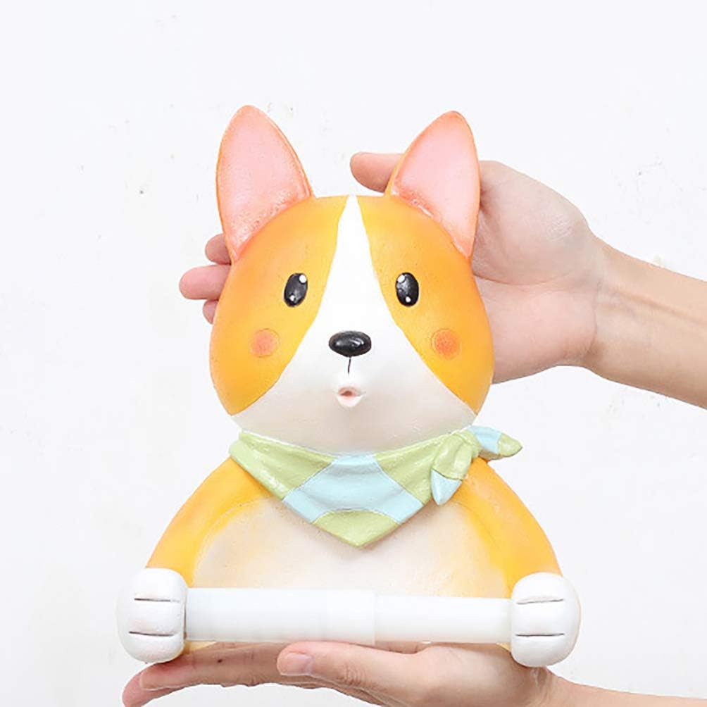 Homoyoyo 1pc Corgi Design Hanging Toilet Tissue Holder Cute Wall Rack for Bathroom Office Kitchen and Living Room Functional Storage Organizer for Clean and Tidy Spaces