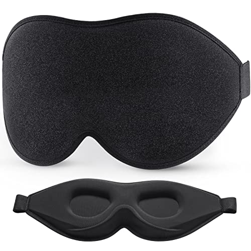 LitBear Sleep Masks for Side Sleeper (Black)