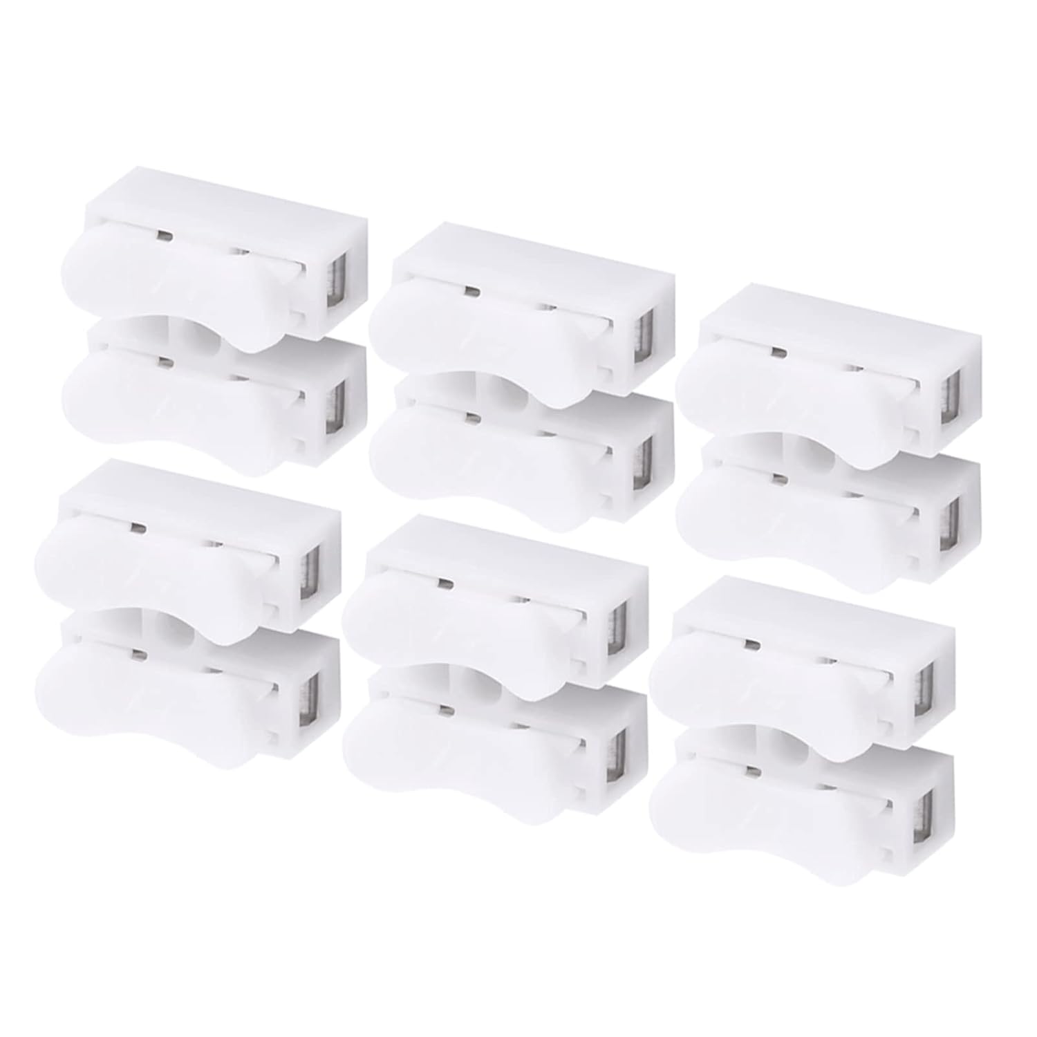 100pcs 2 Pin Push Quick Wire Cable Connector, 10A 220V Push-in Spring Loaded Electrical Connectors for Lighting Electrical and Automotive Wiring Electricity, 0.76 x 0.67 x 0.51in