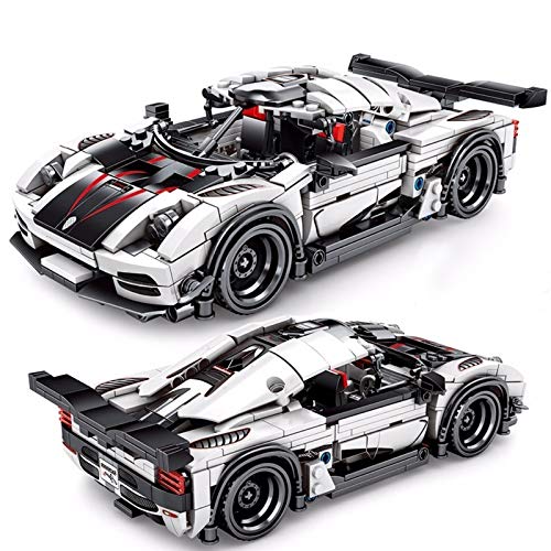 Brixtoys Bay ® The Koenigseggs Speed Race Car with pull-back power / 728pcs box set construction toy #GX1707