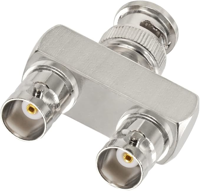 Eightwood Adaptador Splitter BNC 2 Pack Macho a Hembra Doble miniatura 5