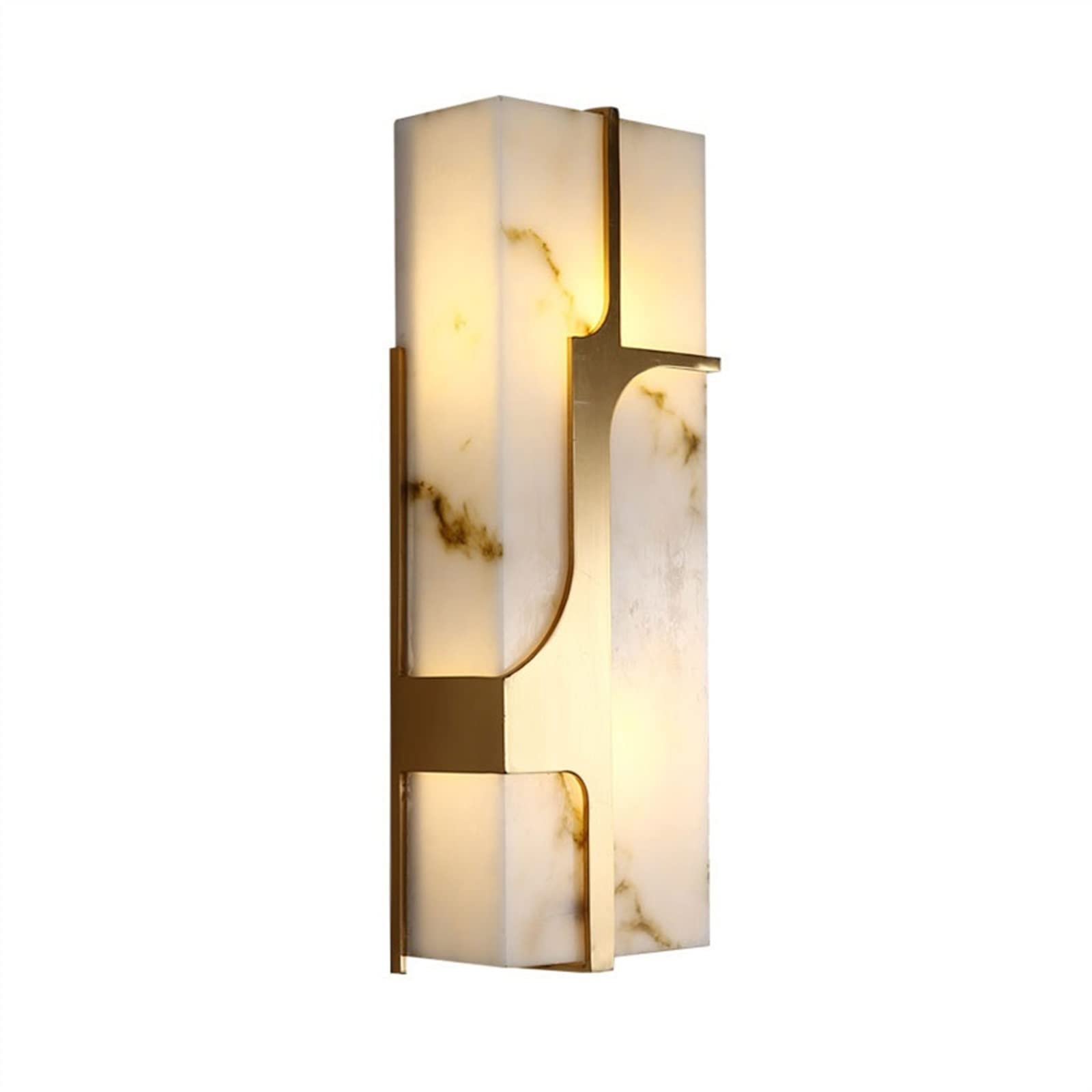 Yinj9562fg Living Room Modern Luxury Marble Wall Lamp Creative Bedroom Bedside Copper Indoor Lighting Fixture Aisle Decor